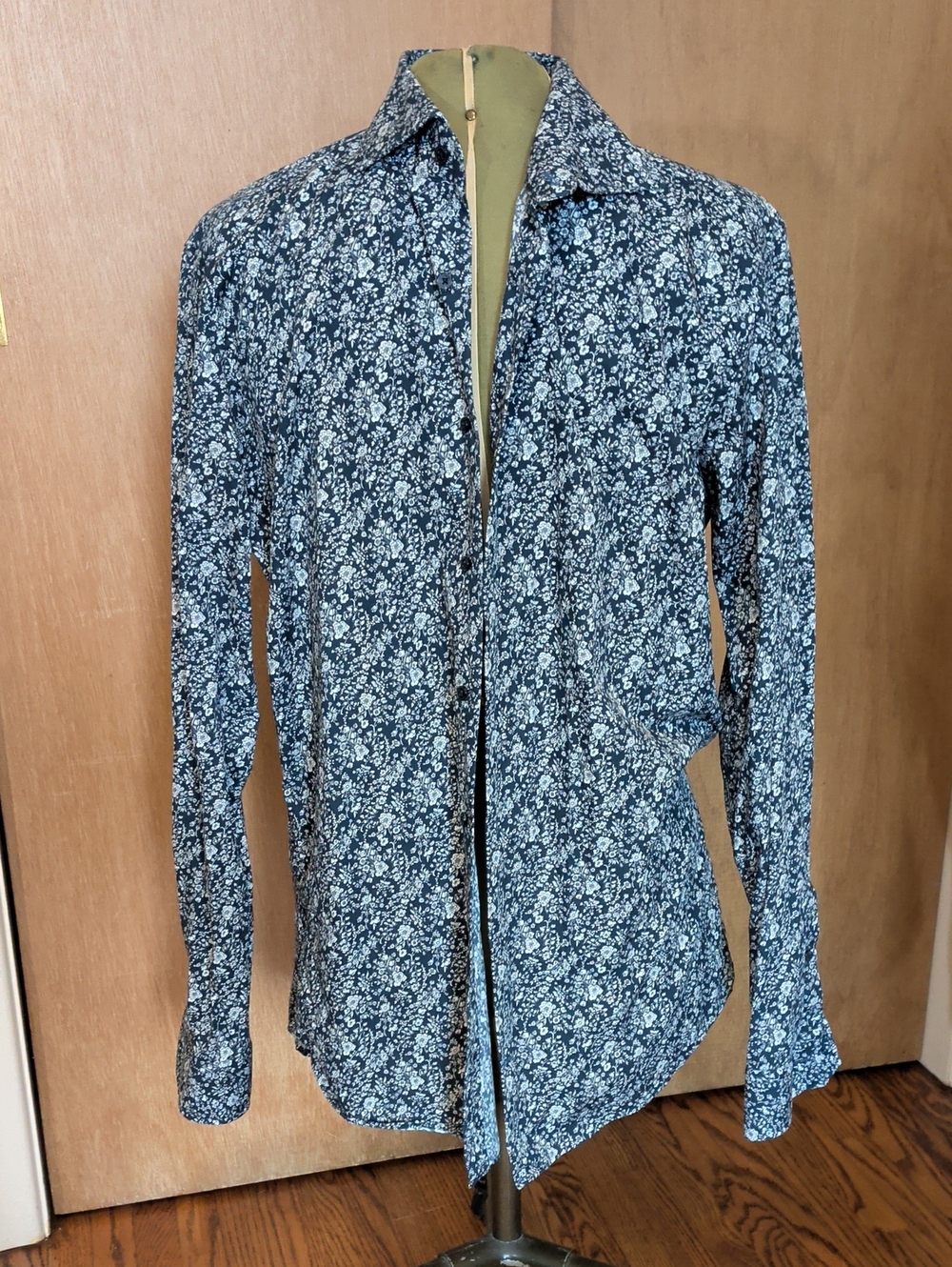 Strellson Navy Blue Floral-Print Shirt